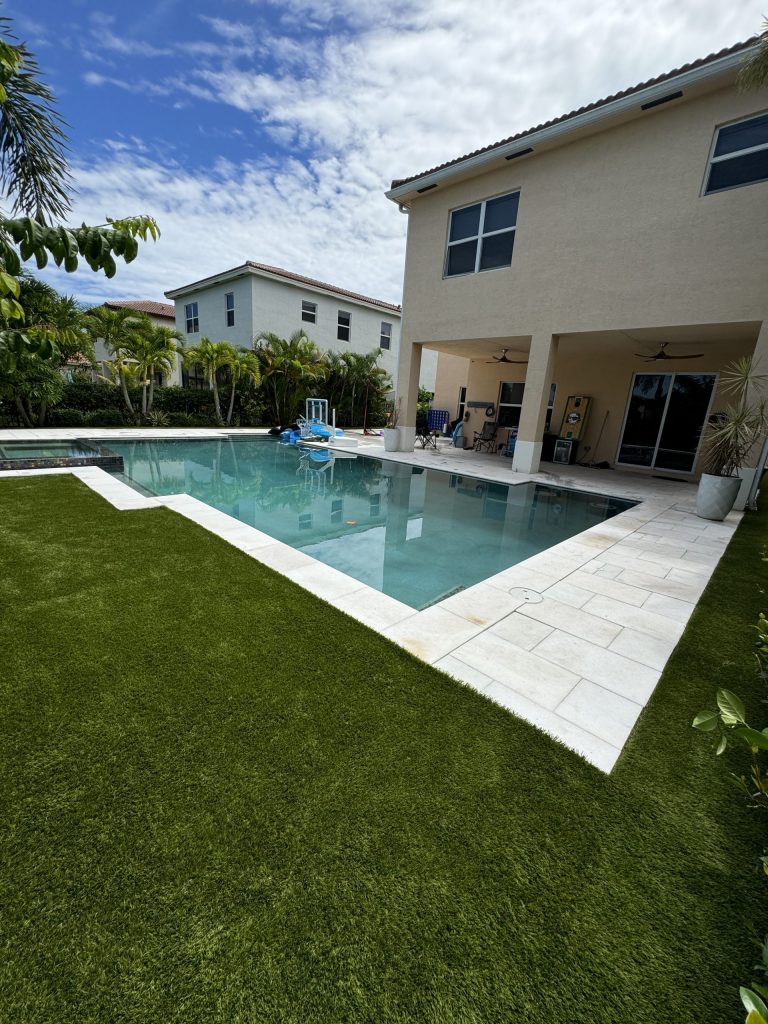 artificial grass cleaning in lake worth